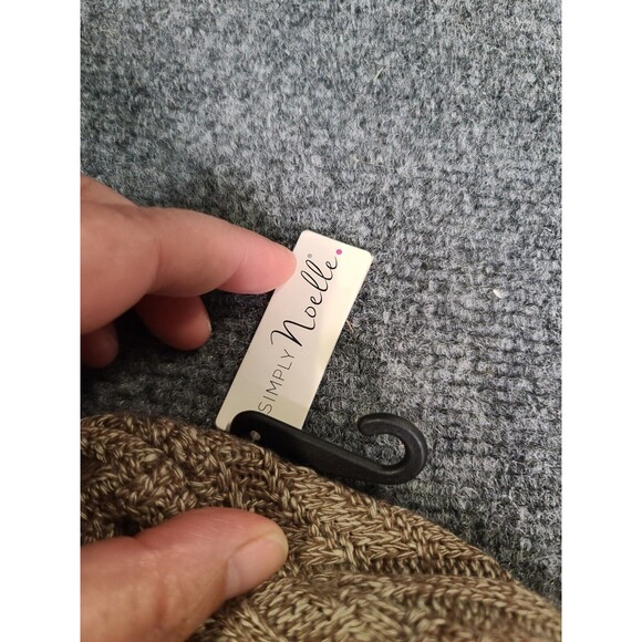 NEW NWT Simply Noelle Soft Beanie Hat Womans Fashion Buttons Beige - Picture 3 of 4